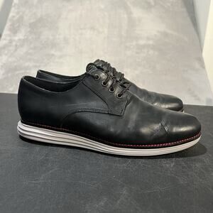 Cole Haan Original Grand Plain Toe Derby Men's 9 Black C27997 Shoes